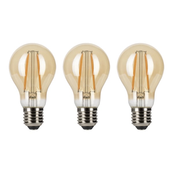ALI - EcoPack 3Stk LED FIL A60 E27 6W (48W) 600lm 822 Gold