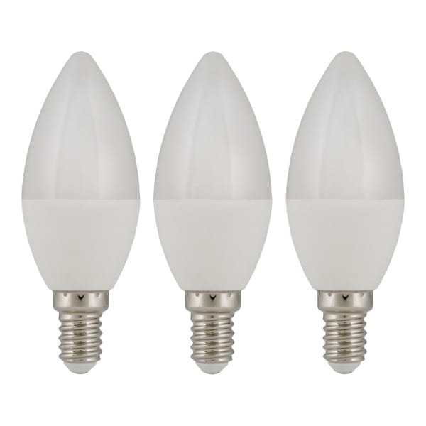 ALI - EcoPack 3pcs LED C37 E14 5.5W (40W) 470lm 827 Opal