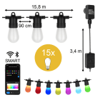 ALI - Smart WIFI LED Lichterkette 15M 15Stk ST45 RGBW IP44