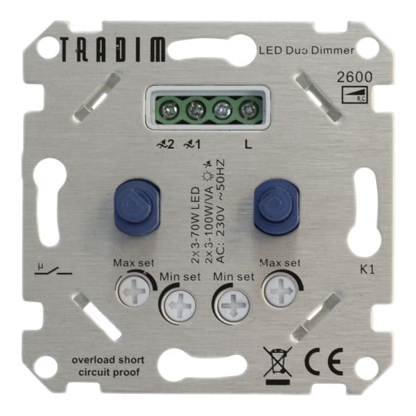 ALI - Tradim 2600 LED Dimmer Duo 2x 3-100W