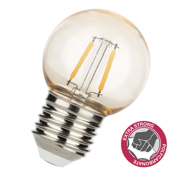 ALI - LED FIL Safe G45 E27 2W (12W) 100lm 822 PC Gold