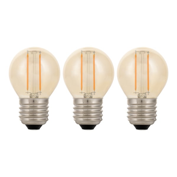 ALI - EcoPack 3pcs LED FIL G45 E27 1W 90lm 822 Gold