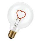 ALI - LED Silhouette Herz G95 E27 DIM 2W 40lm 920 Rot Klar