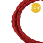 ALI - Textilkabel Gedreht 3C 50M Rot