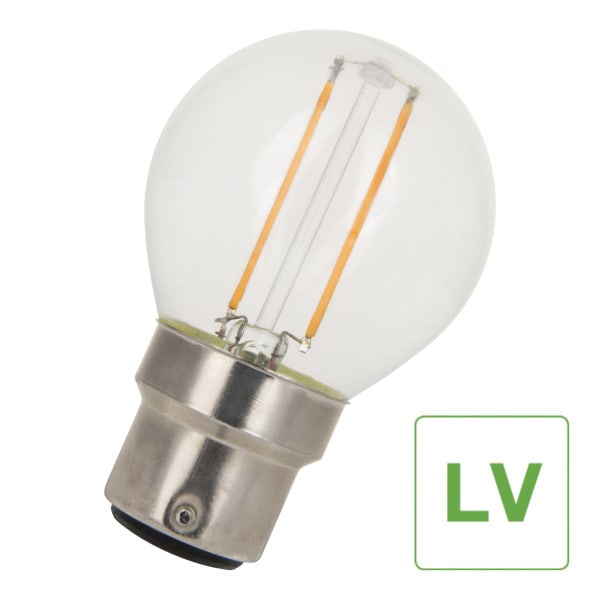 ALI - LED FIL G45 B22d 12V-24V AC/DC 2W (21W) 200lm 827 Klar