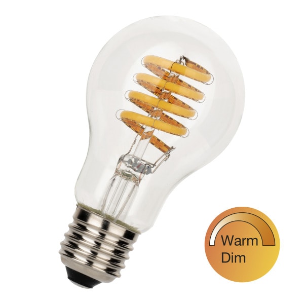 ALI - SPIRALED WarmDim A60 E27 6.2W (39W) 460lm 927-920 Klar