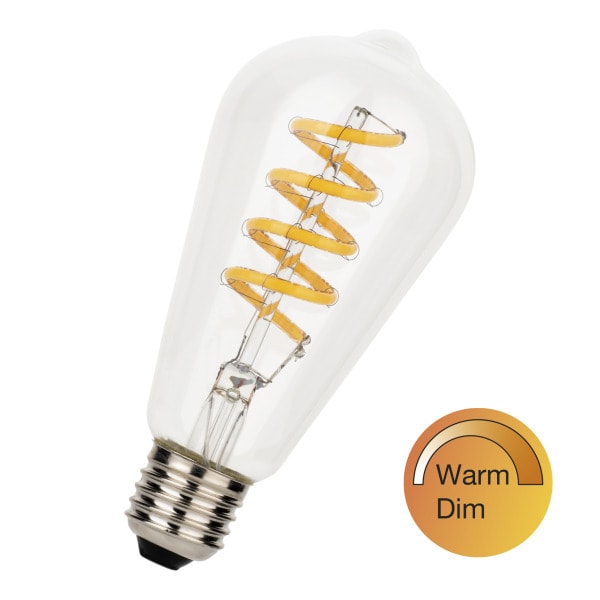 ALI - SPIRALED WarmDim ST64 E27 6.2W (39W) 460lm 927-920 Klar