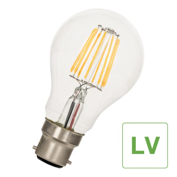 ALI - LED FIL A60 B22d 12V-24V AC/DC 6W 690lm (53W) 827 Klar