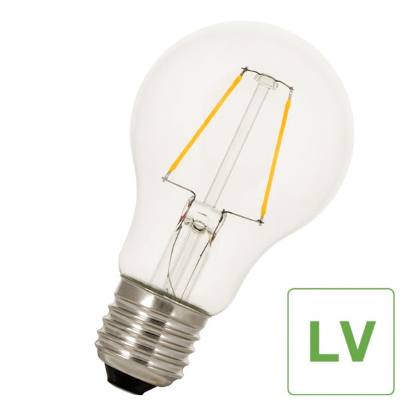 ALI - LED FIL A60 E27 12V-24V AC/DC 1W 130lm (14W) 827 Klar