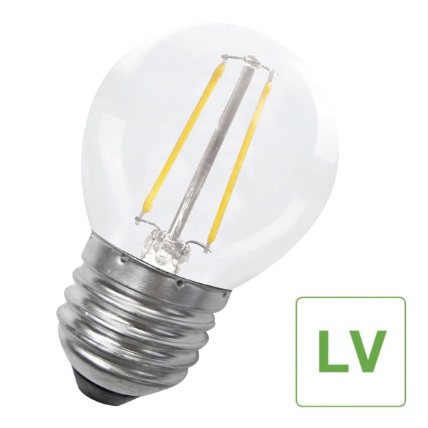 ALI - LED FIL G45 E27 12V-42V AC/DC 2W 180lm (18W) 827 Klar