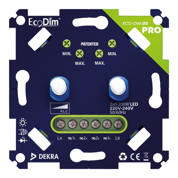 ALI - EcoDim ECO-DIM.05 PRO LED Dimmer Duo 2x 0-200W (RLC)