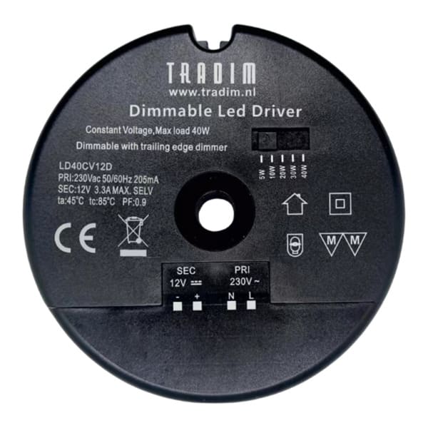 ALI - Tradim LD40CV12D LED Driver rund 1-40W