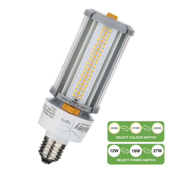 ALI - LED Corn Switch E27 12W-18W-27W 1500lm-3500lm 2200K-4000K