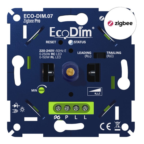 ECODIM - EcoDim ECO-DIM.07 LED Dimmer Zigbee Pro push/turn 0-250W