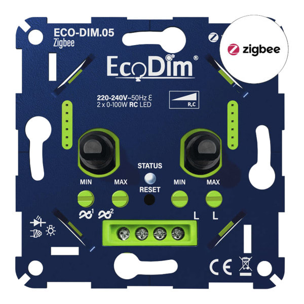 ECODIM - EcoDim ECO-DIM.05 Zigbee LED Dimmer Duo 2x 0-100W (RC)