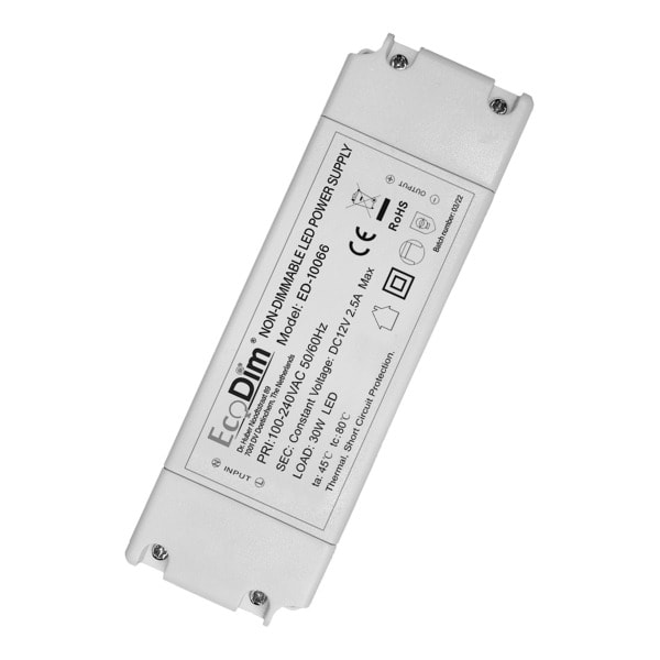 ECODIM - EcoDim ED-10066 LED Transformator 12V DC 0–30W