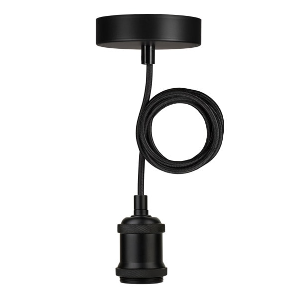 BAILEY - Pendelleuchte Oslo E27 Mattschwarz 1.5M 2C Schwarz