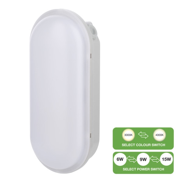 BAILEY - LED Ovalleuchte Switch 6W-9W-15W 570-1500lm 830-840 Oval