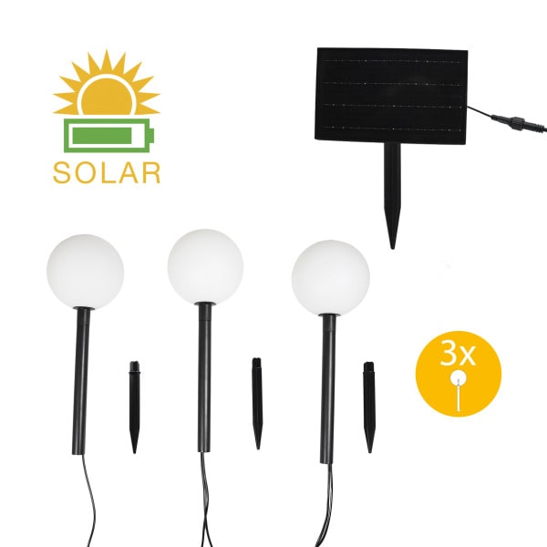 BAILEY - LED Party Balls Sonnenkollektor Garden 3pcs G150 150lm 2500K IP54