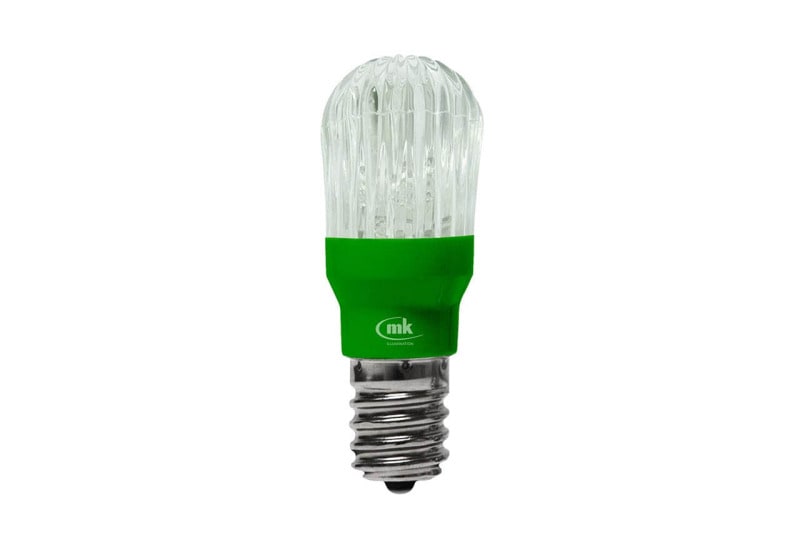 MK ILLUMINATION - LED Prisma Bulb E14, 5 grüne LEDs, 12V, 0,5W