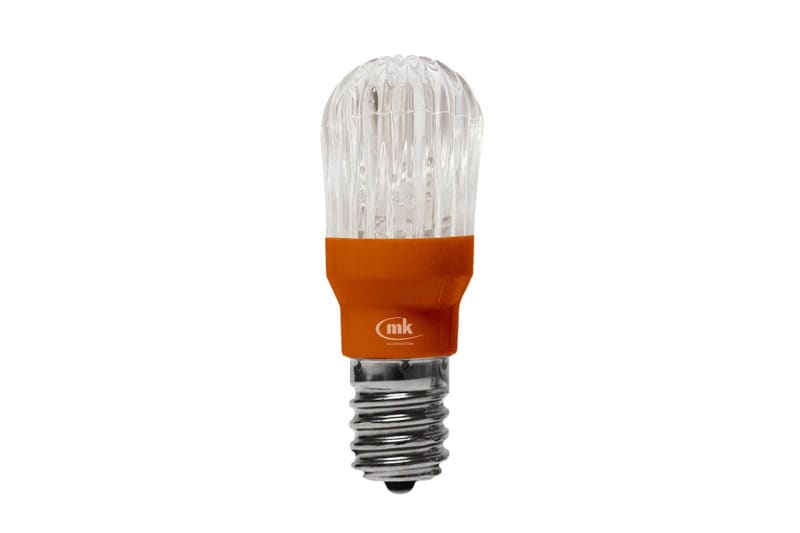 MK ILLUMINATION - LED Prisma Bulb E14, 5 amber LEDs, 12V, 0,5W
