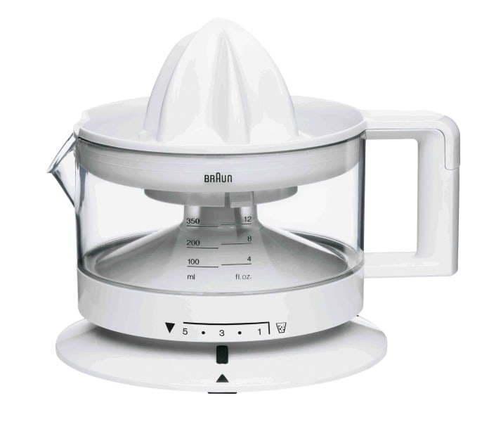 BRAUN HH - Zitruspresse, 20W, 350ml., 5Stufen, R/L Lauf, weiss