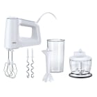 BRAUN HH - Handmixer,500W,5Stufen,Kunststofffuß,Mixbecher,Zerkl.,ws