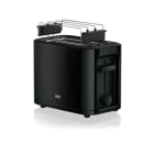 BRAUN HH - Toaster,1000W,2Schlitz,stufenlos,Auftauf.,Aufsatz,schwarz