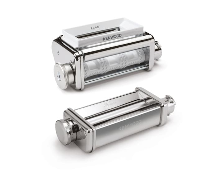 KENWOOD - XL Ravioli Aufsatz silber-weiß + Lasagne Roller silber
