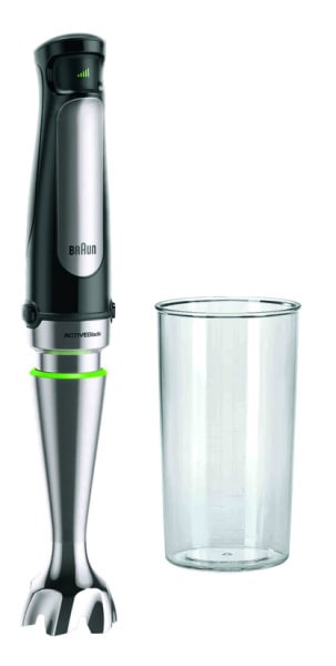 BRAUN HH - Stabmixer 1000W stufenl. Metallfuß 600ml Mixbecher sw-edst