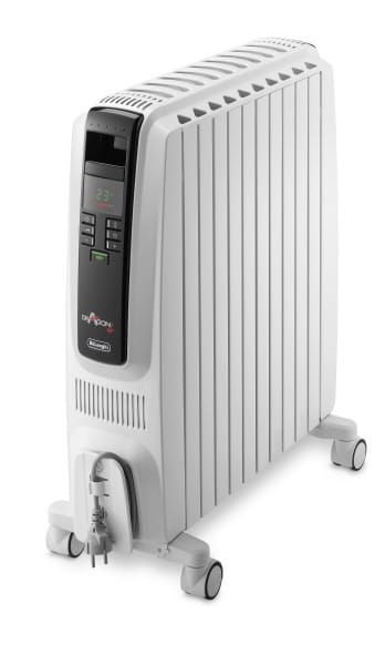 DELONGHI - Ölradiator 1100/1400/2500W 10Rippen bis 75m³ Timer ws