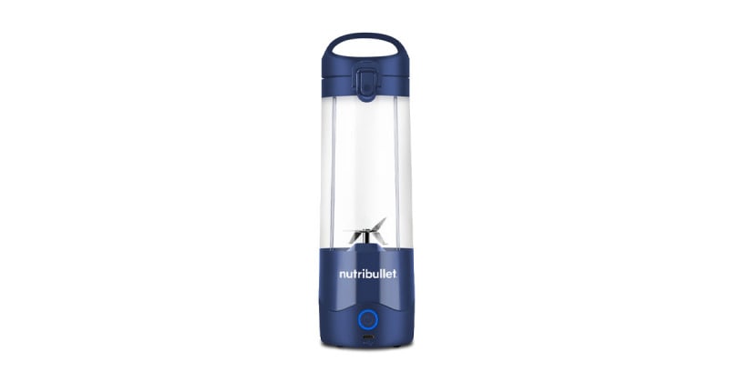 NUTRIBULLET - Standmixer Smoothie 2GO Akku 0.475L Mixbecher USB-C navyblau