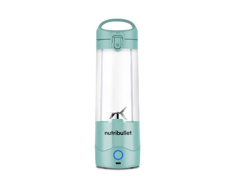 NUTRIBULLET - Standmixer Smoothie 2GO Akku 0.475L Mixbecher USB-C hellblau
