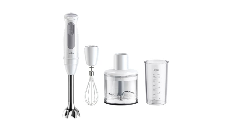 BRAUN HH - Stabmixer 1000W 21St.+Turbo Metallf Mixb Schneeb Zerkl ws-gr