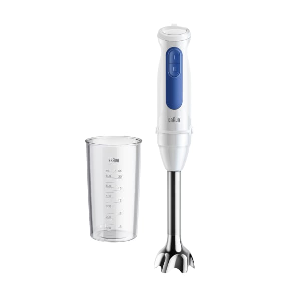 BRAUN HH - Stabmixer 900W 2St. Metallfuß 600ml Mixbecher ws-bl