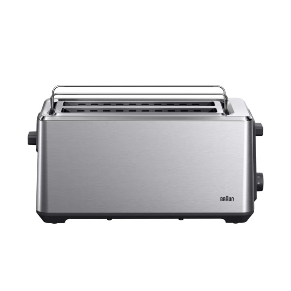 BRAUN HH - Toaster 1470W 2xLangschlitz 8St Auft.Aufw. Brötchenaufs ed-sw