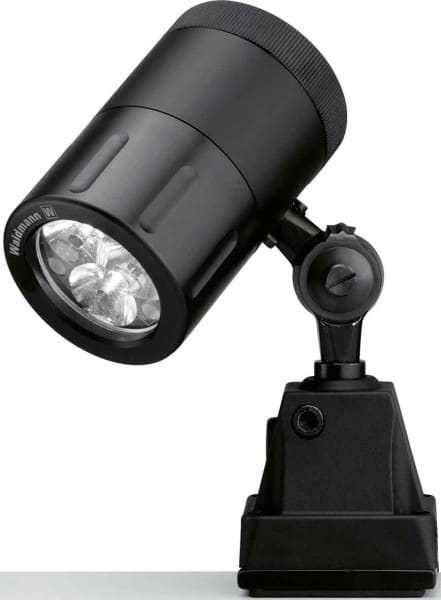 WALDMANN - Maschinenleuchte 3/6W,40°,IP67,24V,schwarz