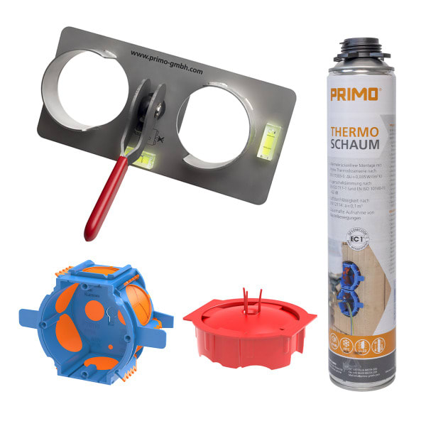 PRIMO - Thermodosen-Set THDS-45-S2, Unterputz