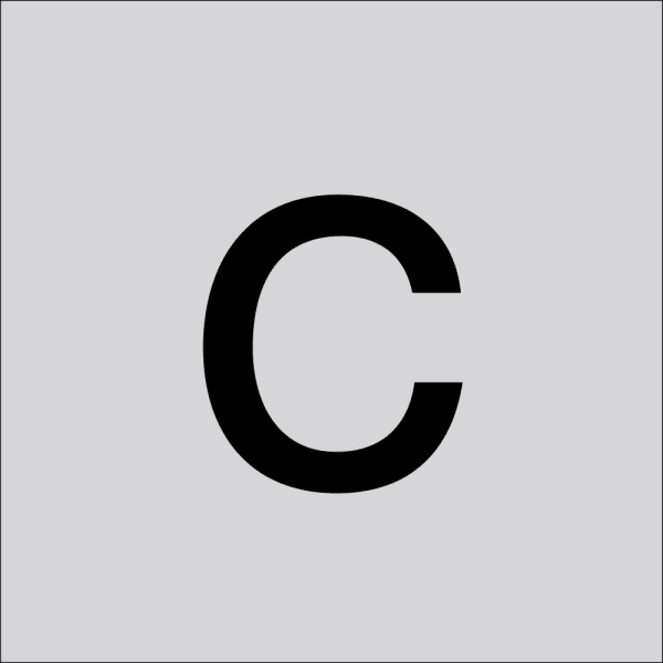 RZB - Buchstabe ''c'',60mm