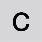 RZB - Buchstabe ''c'',60mm