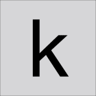 RZB - Buchstabe ''k'',100mm