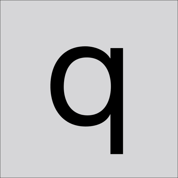 RZB - Buchstabe ''q'',100mm
