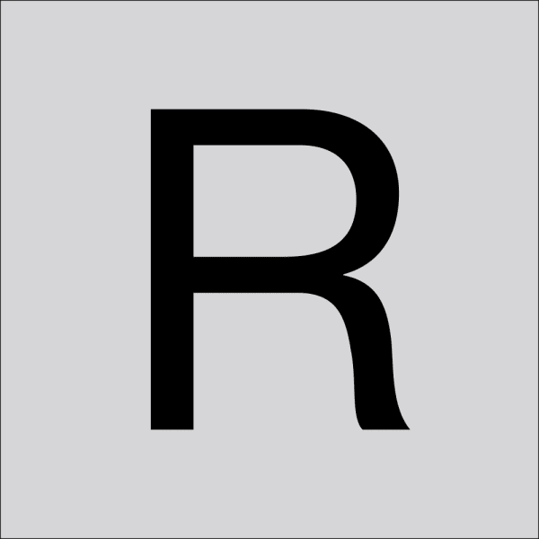 RZB - Buchstabe ''R'',60mm