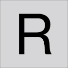 RZB - Buchstabe ''R'',60mm