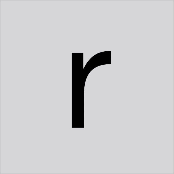 RZB - Buchstabe ''r'',100mm