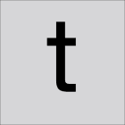 RZB - Buchstabe ''t'',60mm