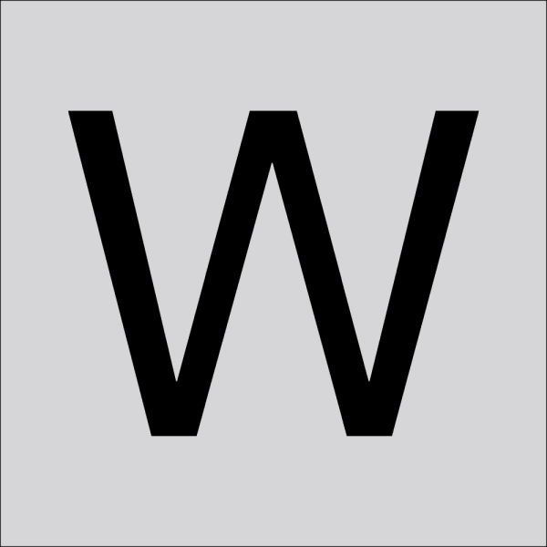 RZB - Buchstabe ''W'',200mm