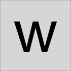 RZB - Buchstabe ''w'',100mm