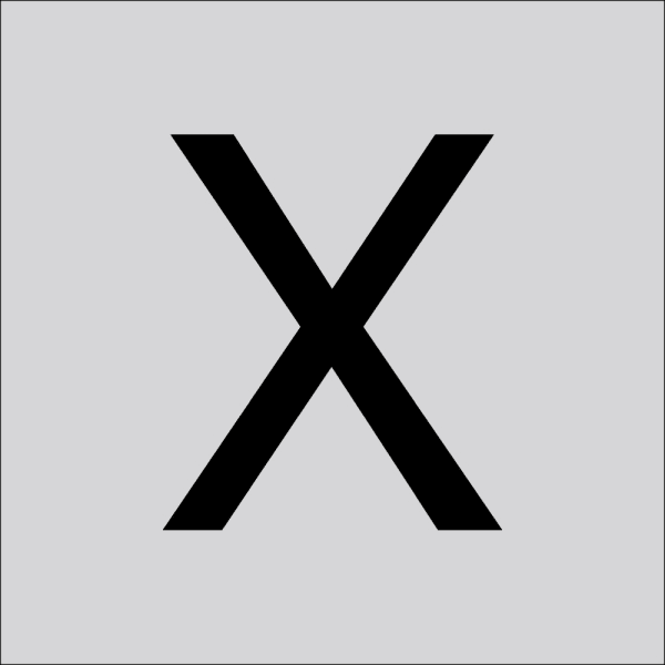 RZB - Buchstabe ''X'',100mm