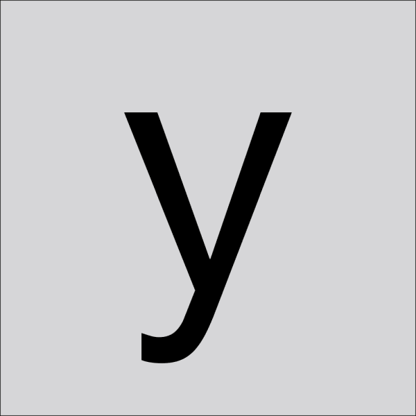 RZB - Buchstabe ''y'',100mm